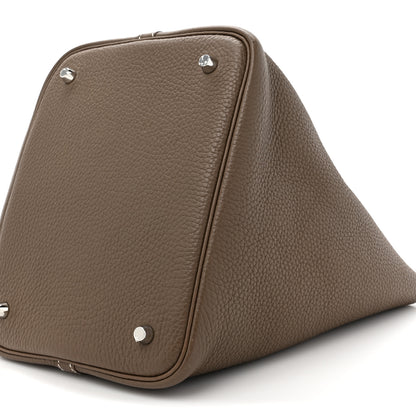 Hermes Taurillon Clemence Picotin Lock 22 MM Etoupe 9 of 13