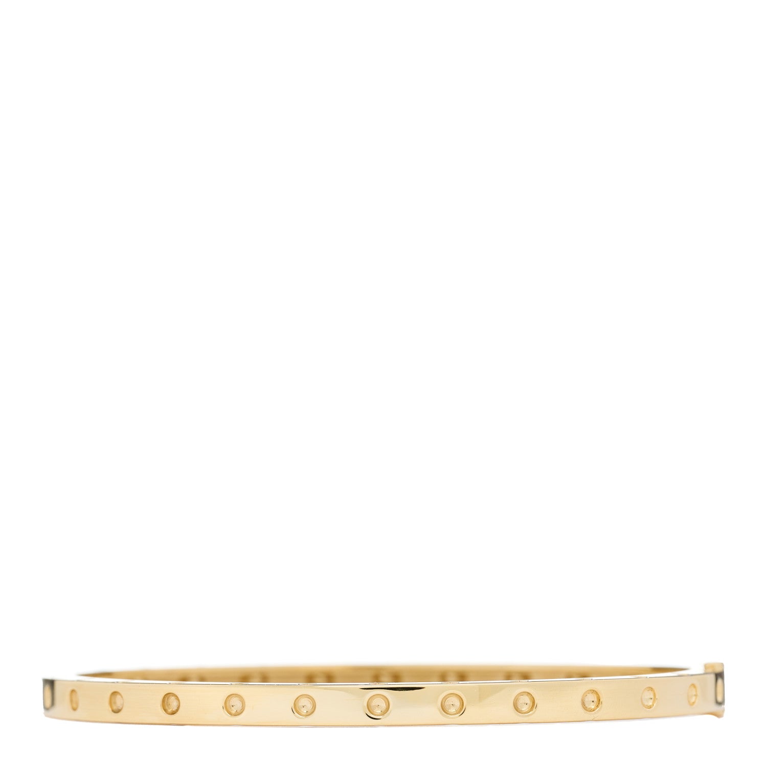 Roberto Coin 18K Yellow Gold Symphony Pois Moi Oval Bangle Bracelet 1 of 3