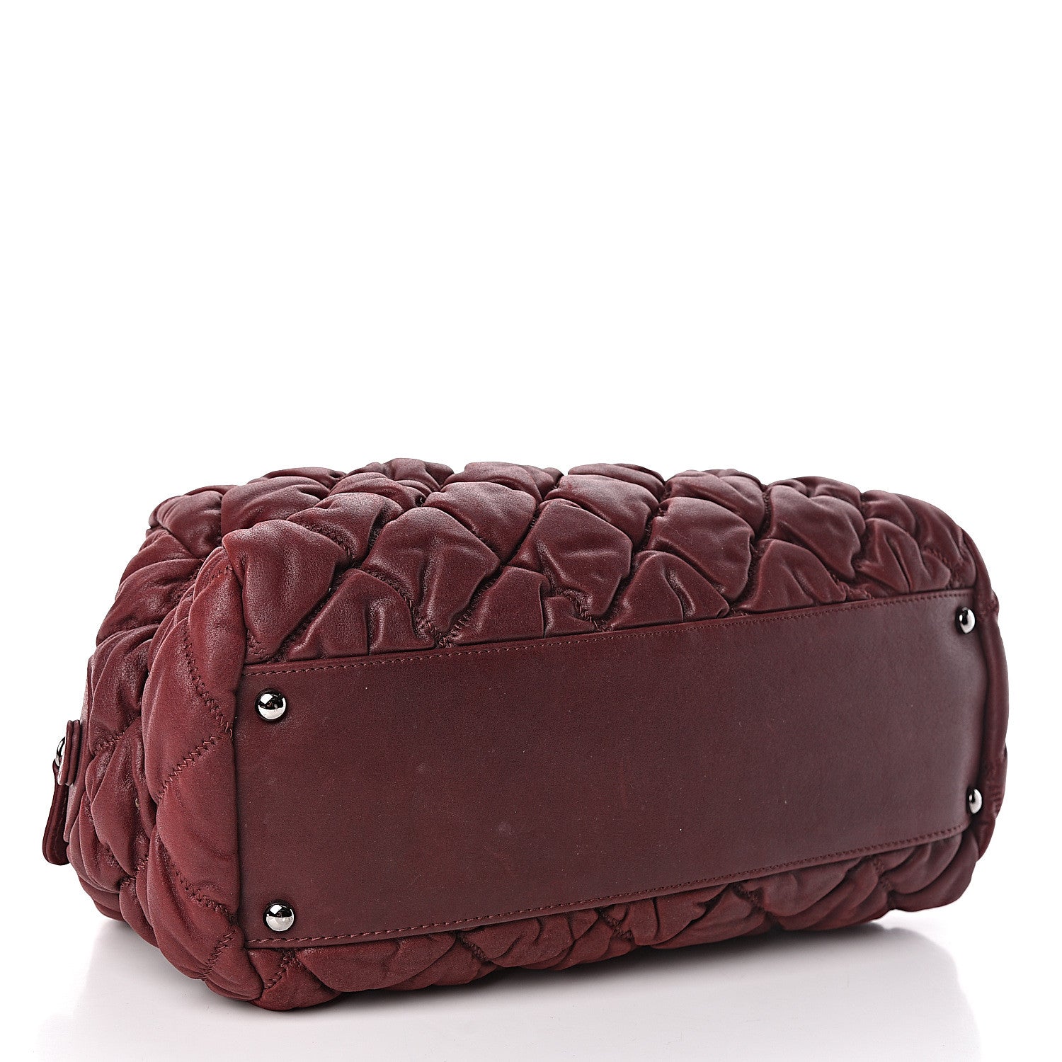 Chanel Leather Bubble Quilt Bowler Bordeaux 4 of 11