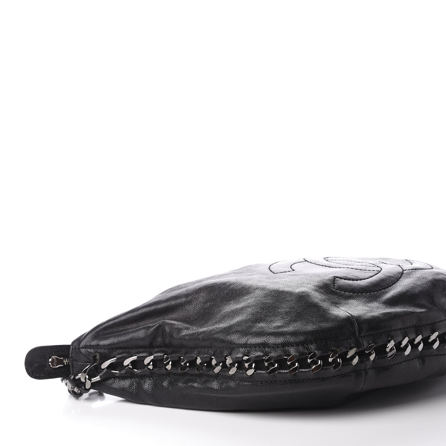 Chanel Glazed Caviar Modern Chain Hobo Black 9 of 15