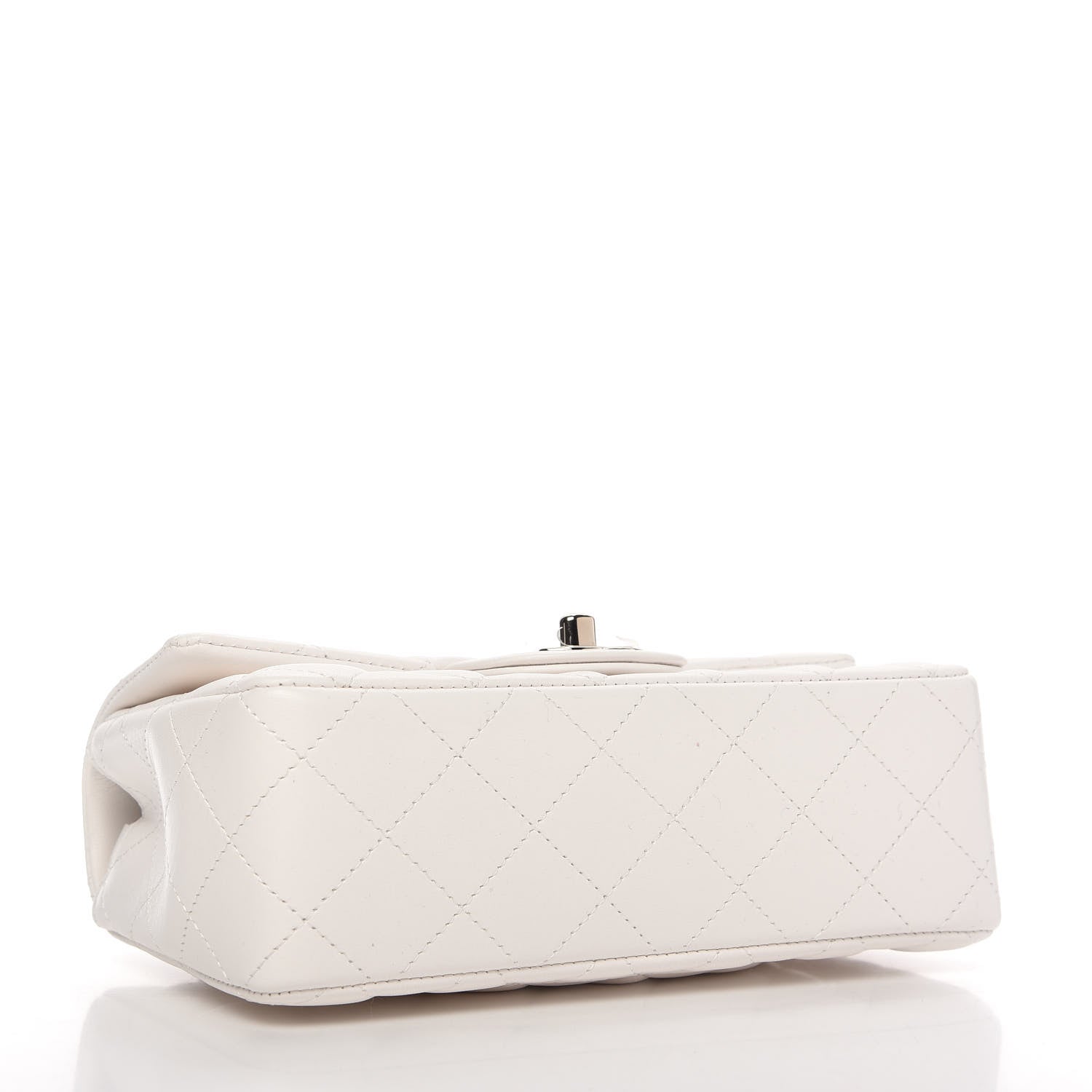 Chanel Lambskin Quilted Mini Rectangular Flap White 4 of 12