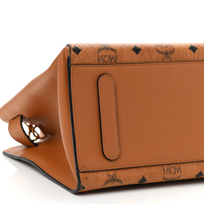 MCM Visetos Small Essential Tote Cognac 7 of 8