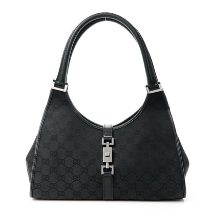 Gucci Monogram Jackie Shoulder Bag Black 1 of 10