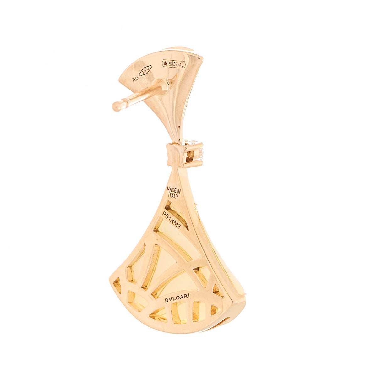 18K Rose Gold Diamond Mother of Pearl Divas' Dream Earrings