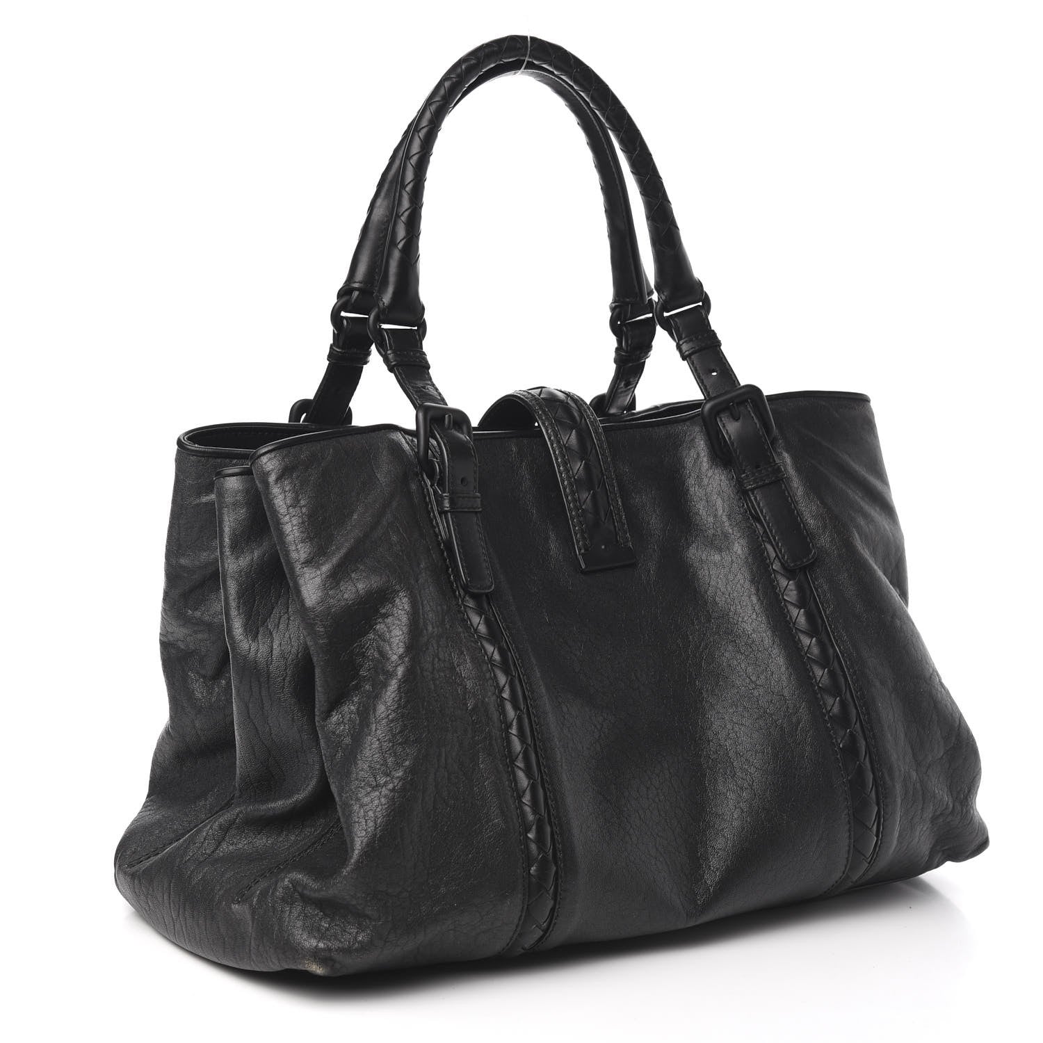 Bottega Veneta Grained Lambskin Medium Roma Tote Black 3 of 10