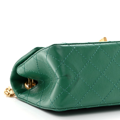 Chanel Aged Calfskin Quilted 2.55 Reissue Mini Flap Green 9 of 10