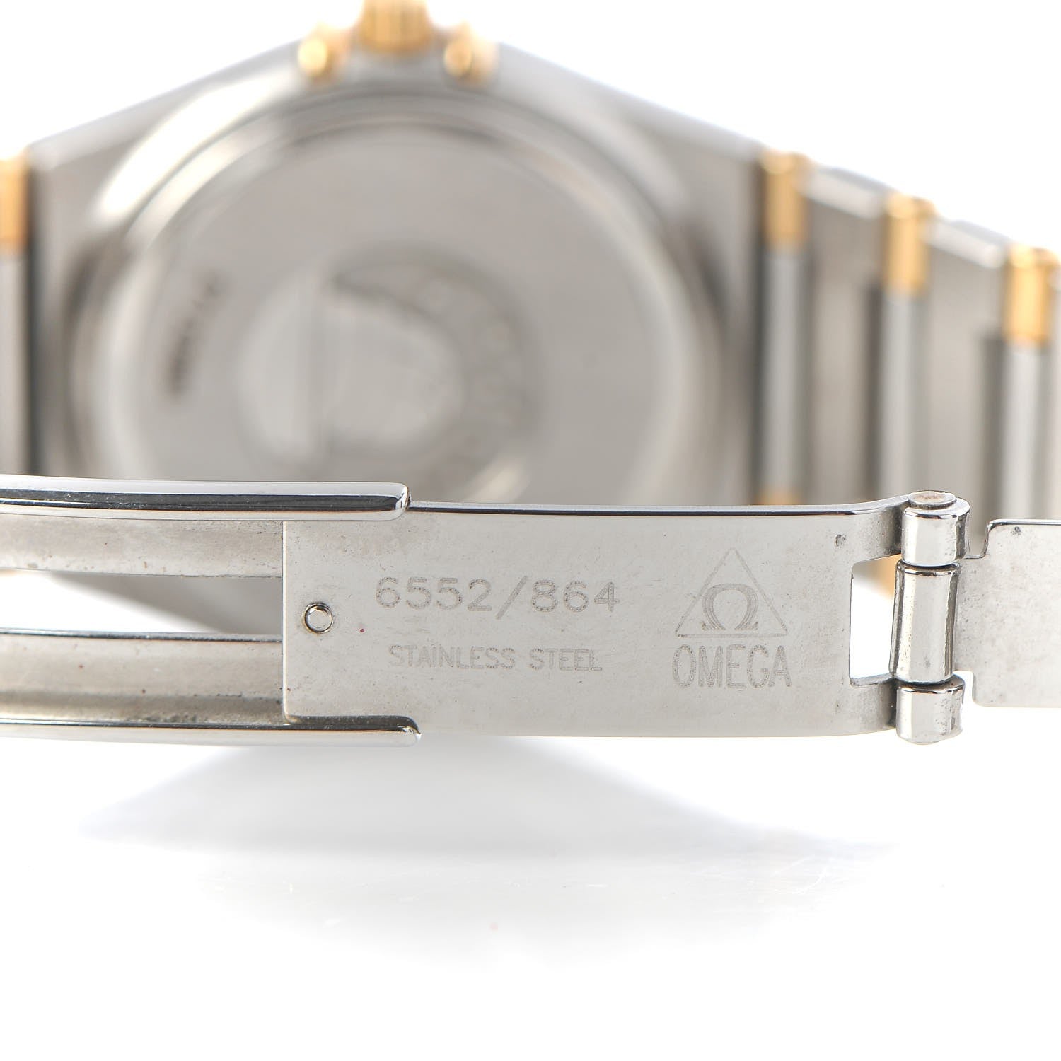 Omega Stainless Steel 18K Yellow Gold 25mm Constellation Quartz Watch White 1272.30 6 of 7
