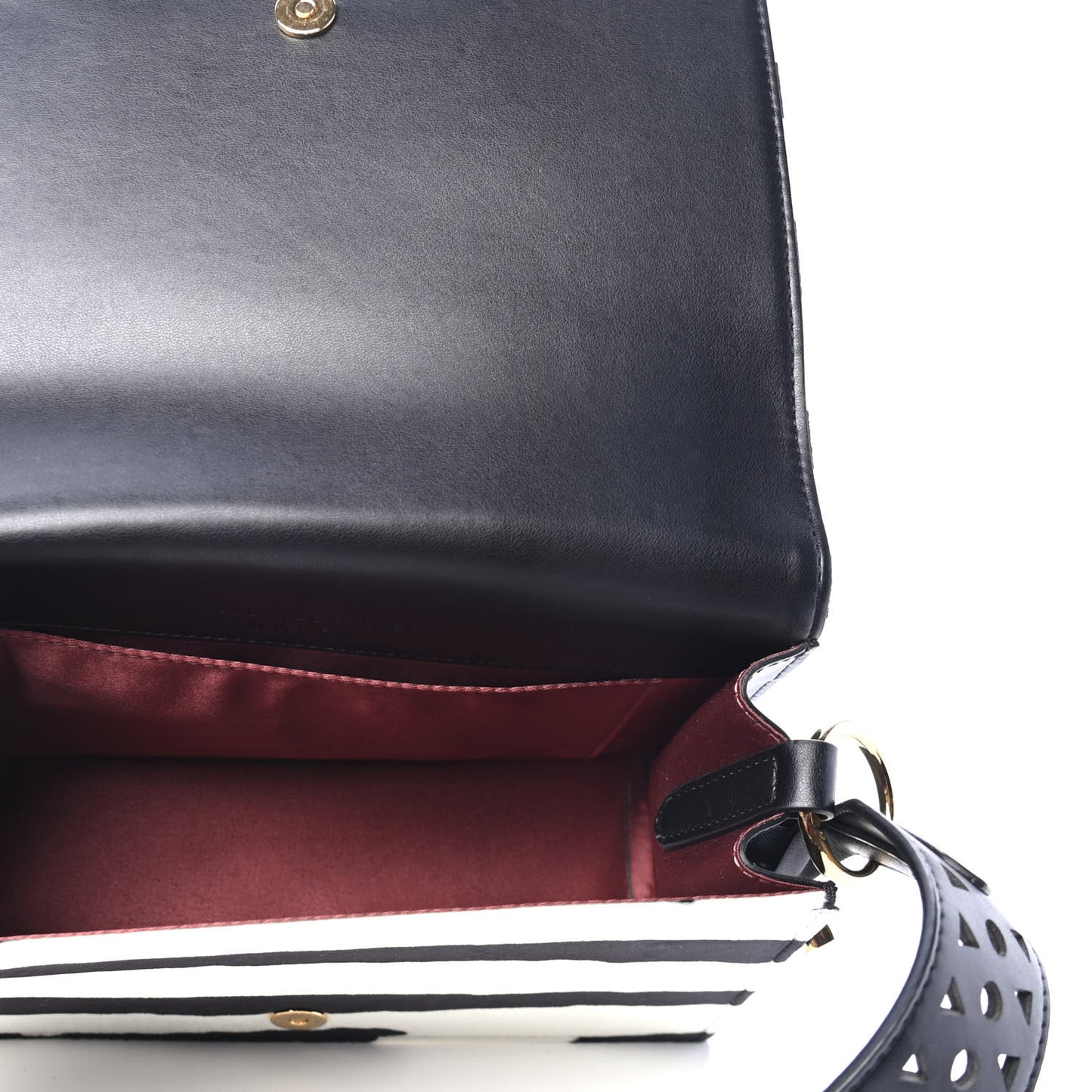 Velvet Zebra Print Shoulder Bag Black