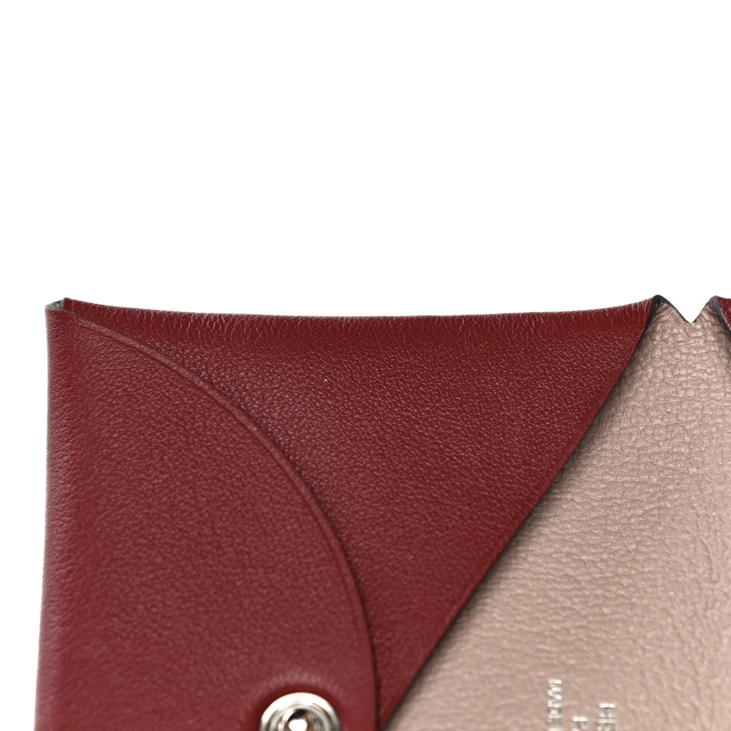 Hermes Evercolor Verso Calvi Card Case Rouge Grenat Glycine 11 of 13