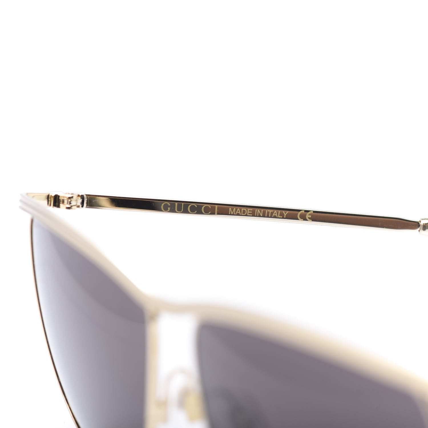 Gucci Metal Square Frame Sunglasses GG0817S Gold Grey 6 of 8