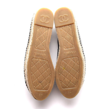 Chanel Lambskin CC Espadrilles 40 Black 7 of 12