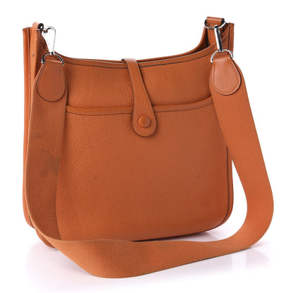 Hermes Taurillon Clemence Evelyne II PM Orange 3 of 11