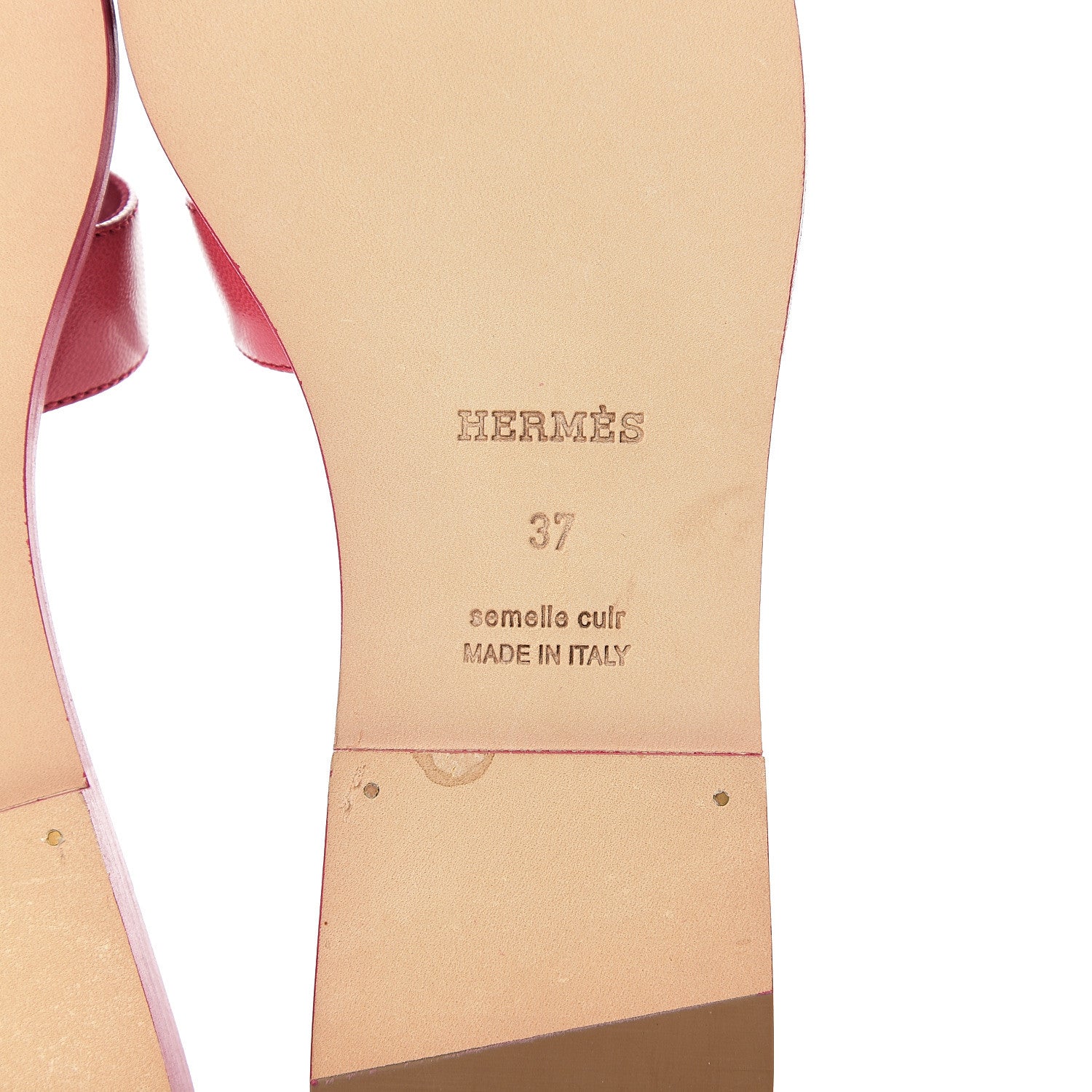 Hermes Chevre Oran Sandals 37 Rouge Azalee 8 of 11