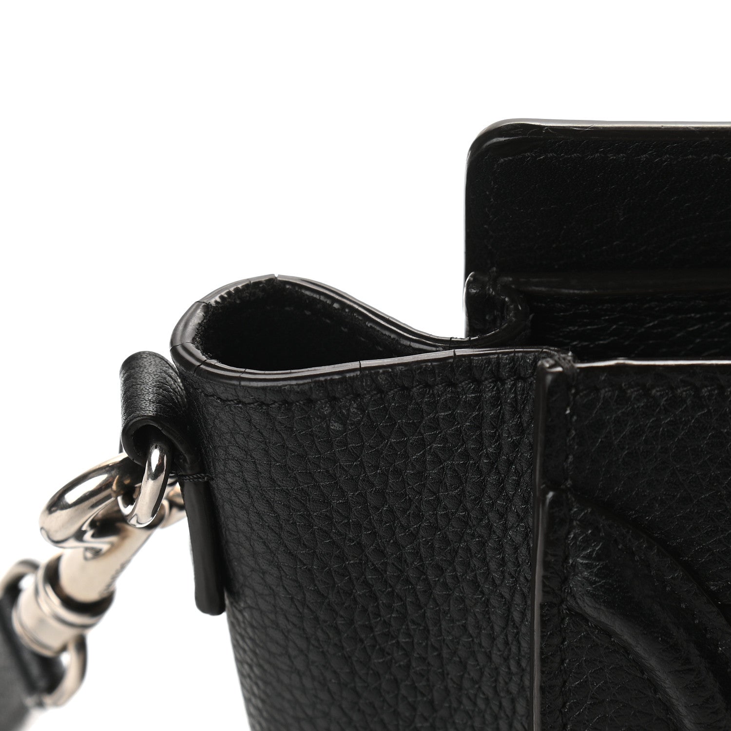 Celine Drummed Calfskin Nano Luggage Black 9 of 9
