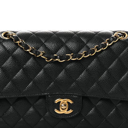 Chanel Caviar Quilted Medium Double Flap Black 8 of 15
