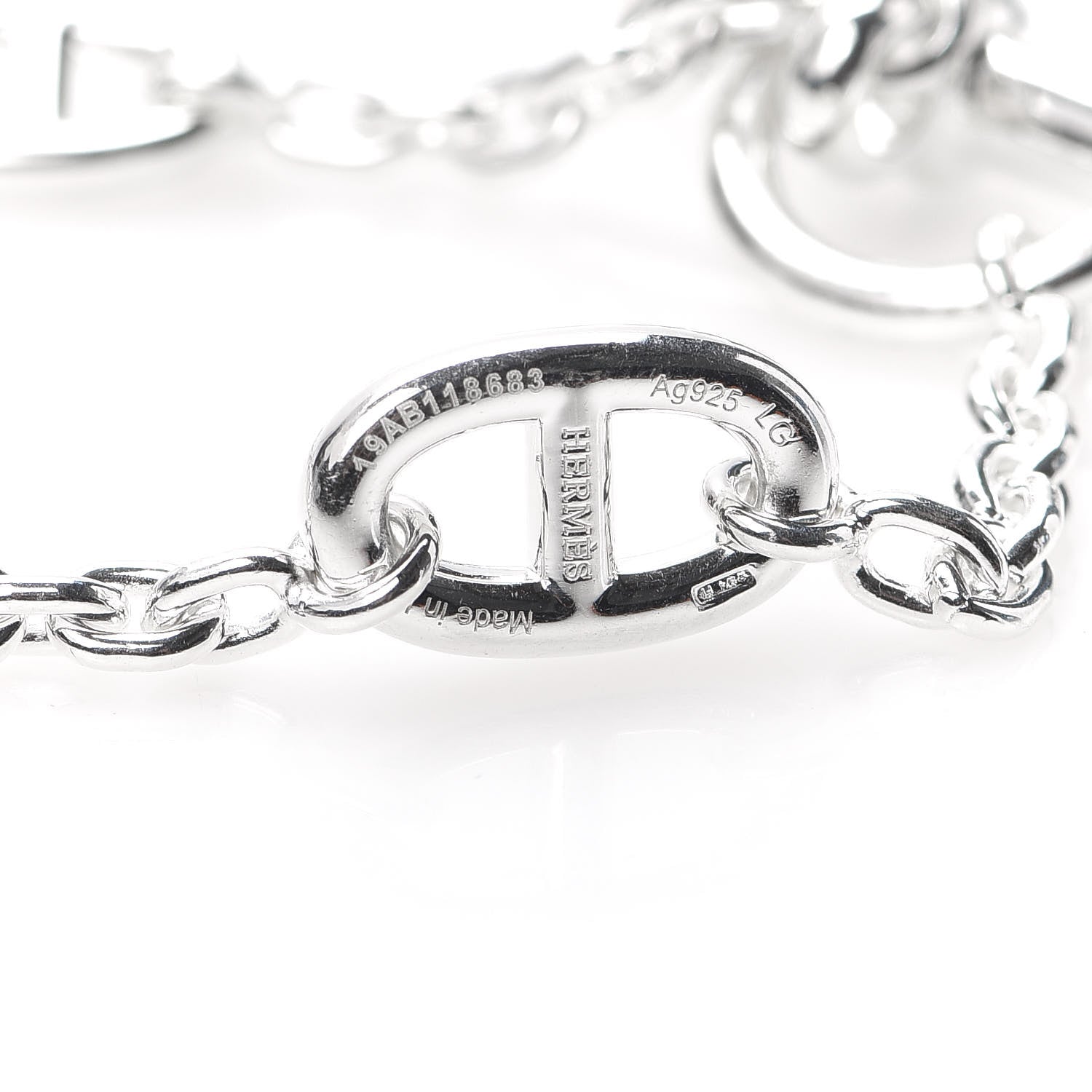 Hermes Sterling Silver Farandole Bracelet LG 4 of 6