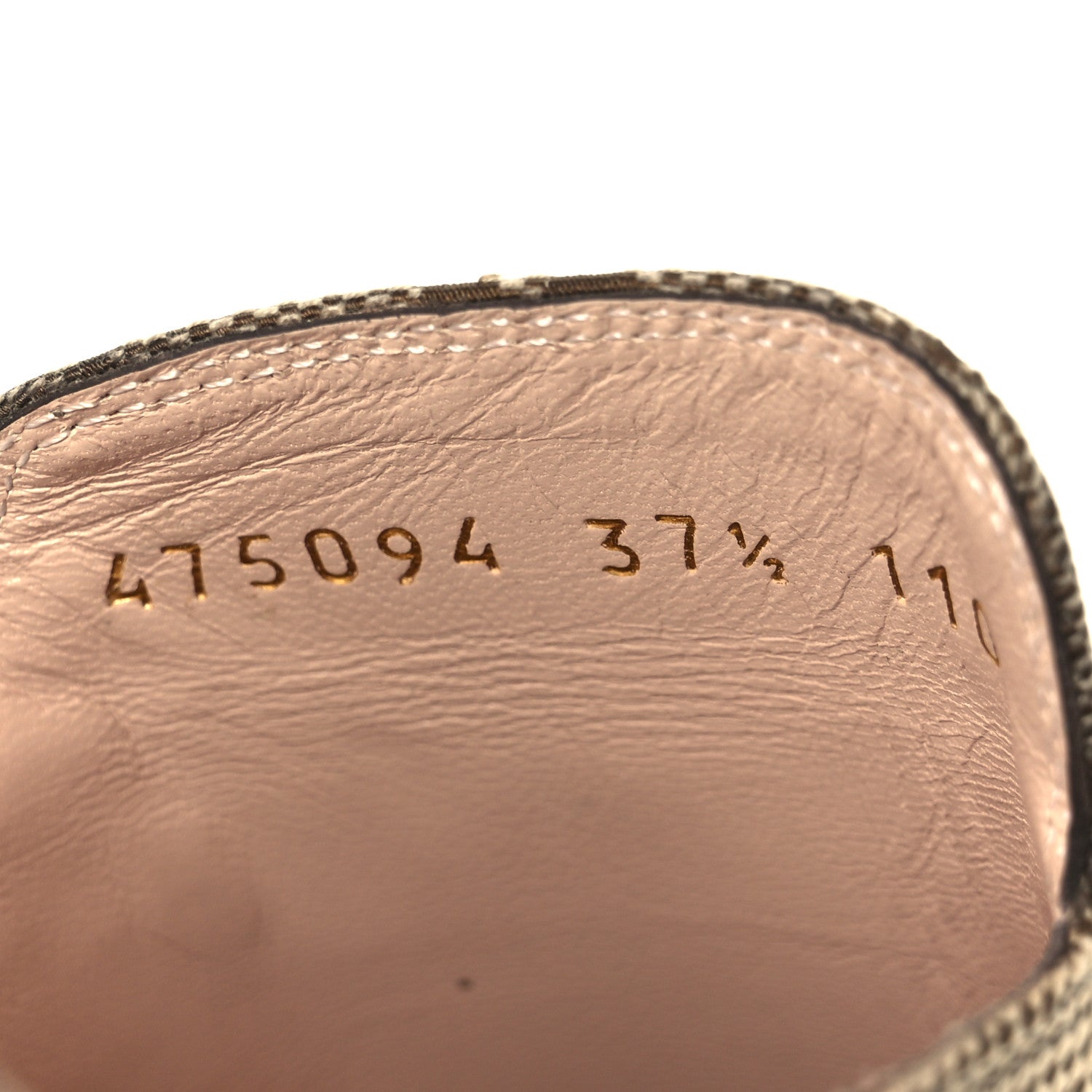 Gucci Monogram Jumbo GG Malaga Kid Womens Princetown Slippers 37.5 Camel Ebony New Acero Beige 9 of 10