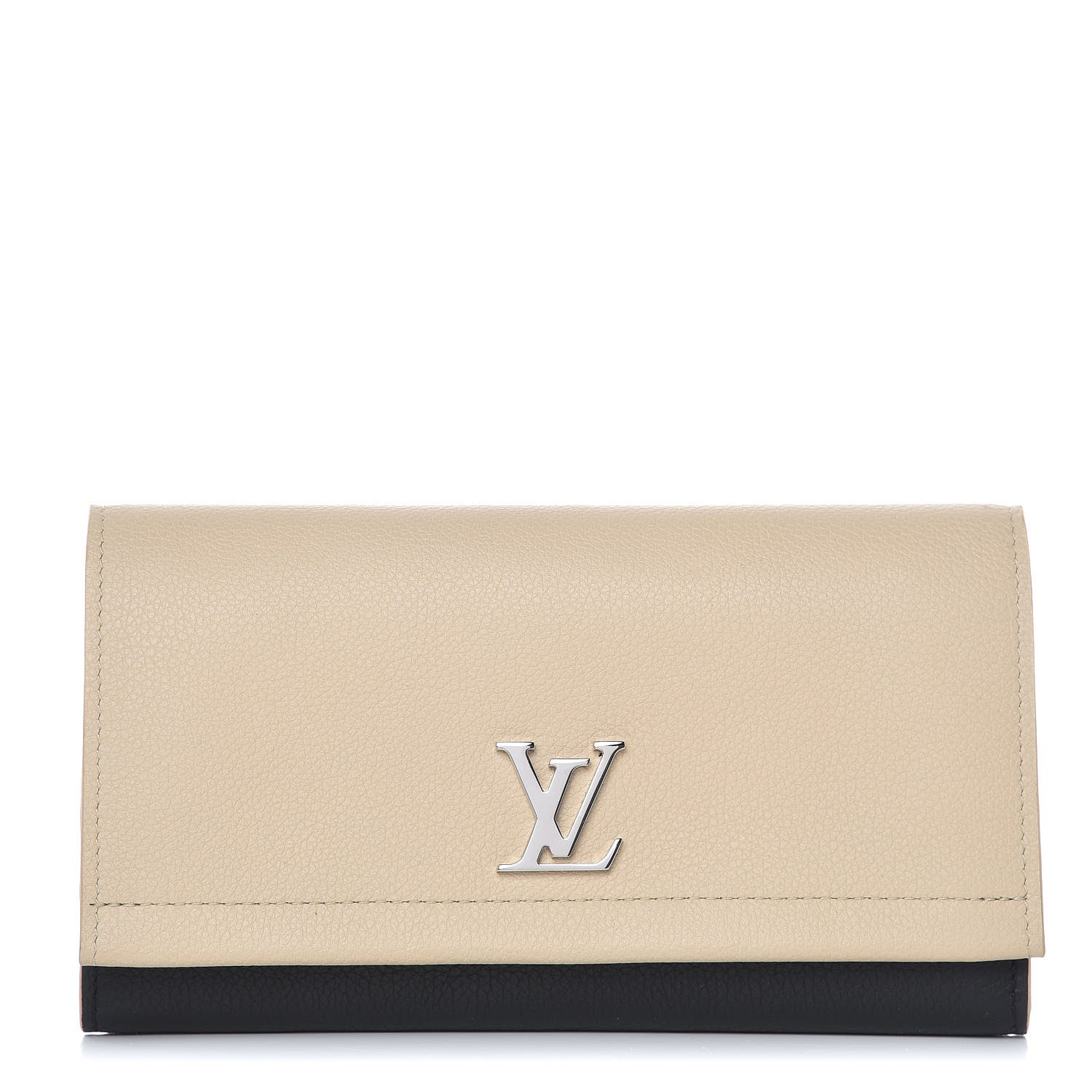 Louis Vuitton Calfskin Lockme II Wallet Vanille Black 1 of 10