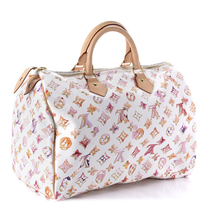 Louis Vuitton Watercolor Aquarelle Speedy 35 White 3 of 10