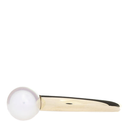 Mikimoto 18K Yellow Gold Akoya Pearl 7mm Classic Elegance Ring 54 6.75 3 of 5