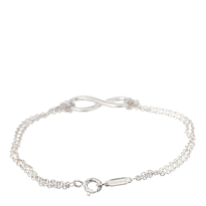 Tiffany Sterling Silver Infinity Double Chain Bracelet 3 of 5