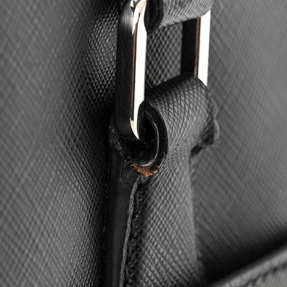 Prada Saffiano Travel Briefcase Black 19 of 22