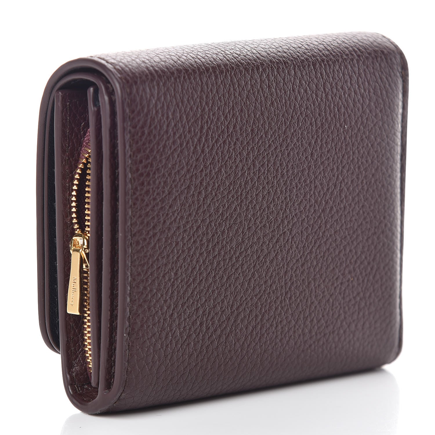 Mulberry Small Classic Grain Small Plaque French Purse Wallet Oxblood 3 of 7