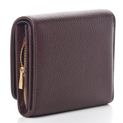 Mulberry Small Classic Grain Small Plaque French Purse Wallet Oxblood 3 of 7