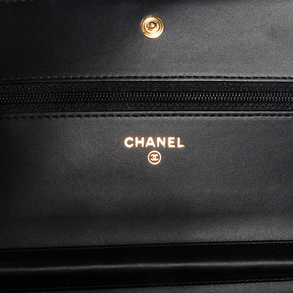Chanel Caviar Quilted Boy Wallet On Chain WOC Black 11 of 18