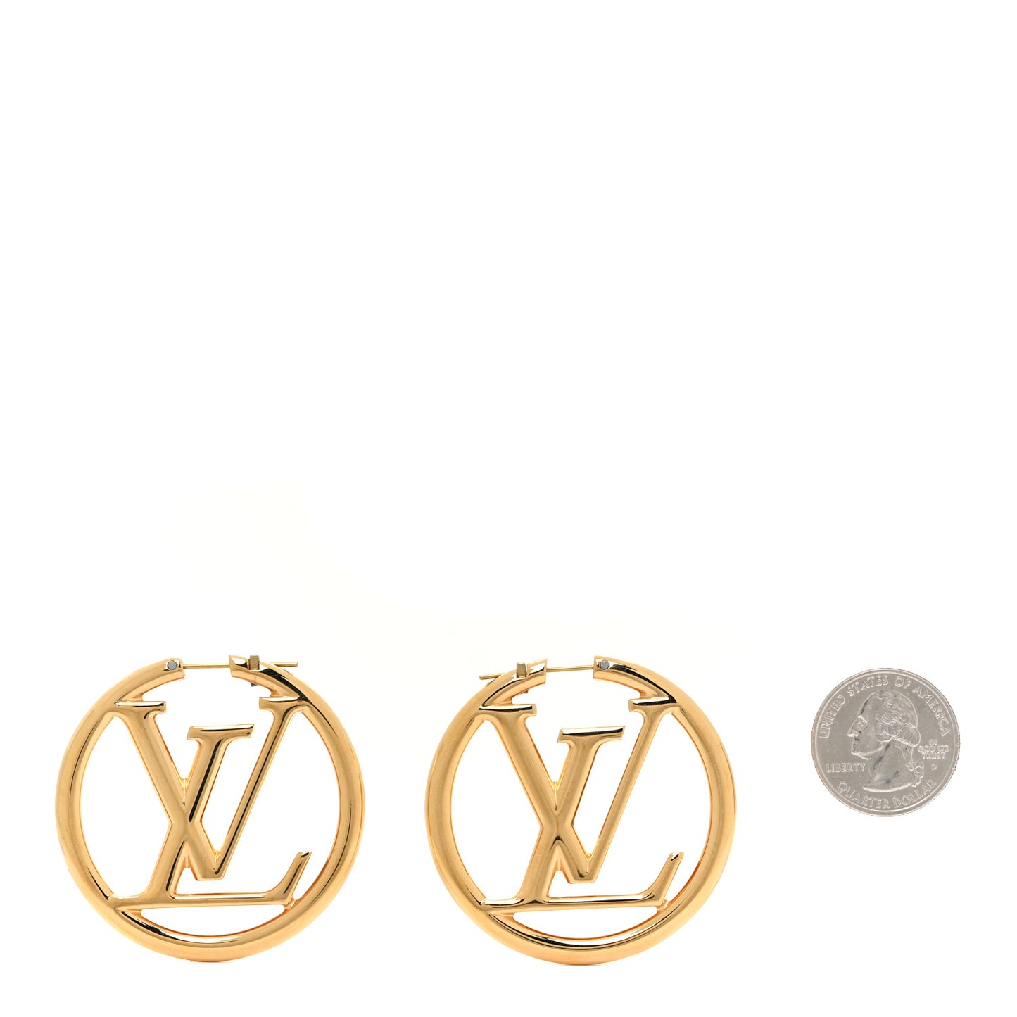 Metal Louise Hoop Earrings Gold