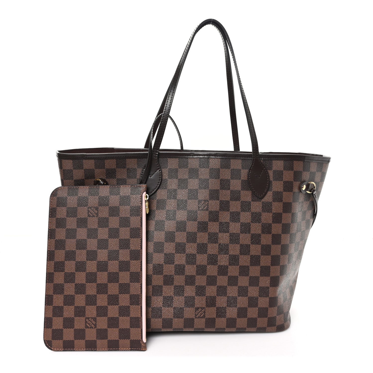 Louis Vuitton Damier Ebene Neo Neverfull MM Rose Ballerine 3 of 13