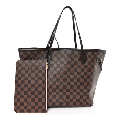 Louis Vuitton Damier Ebene Neo Neverfull MM Rose Ballerine 3 of 13