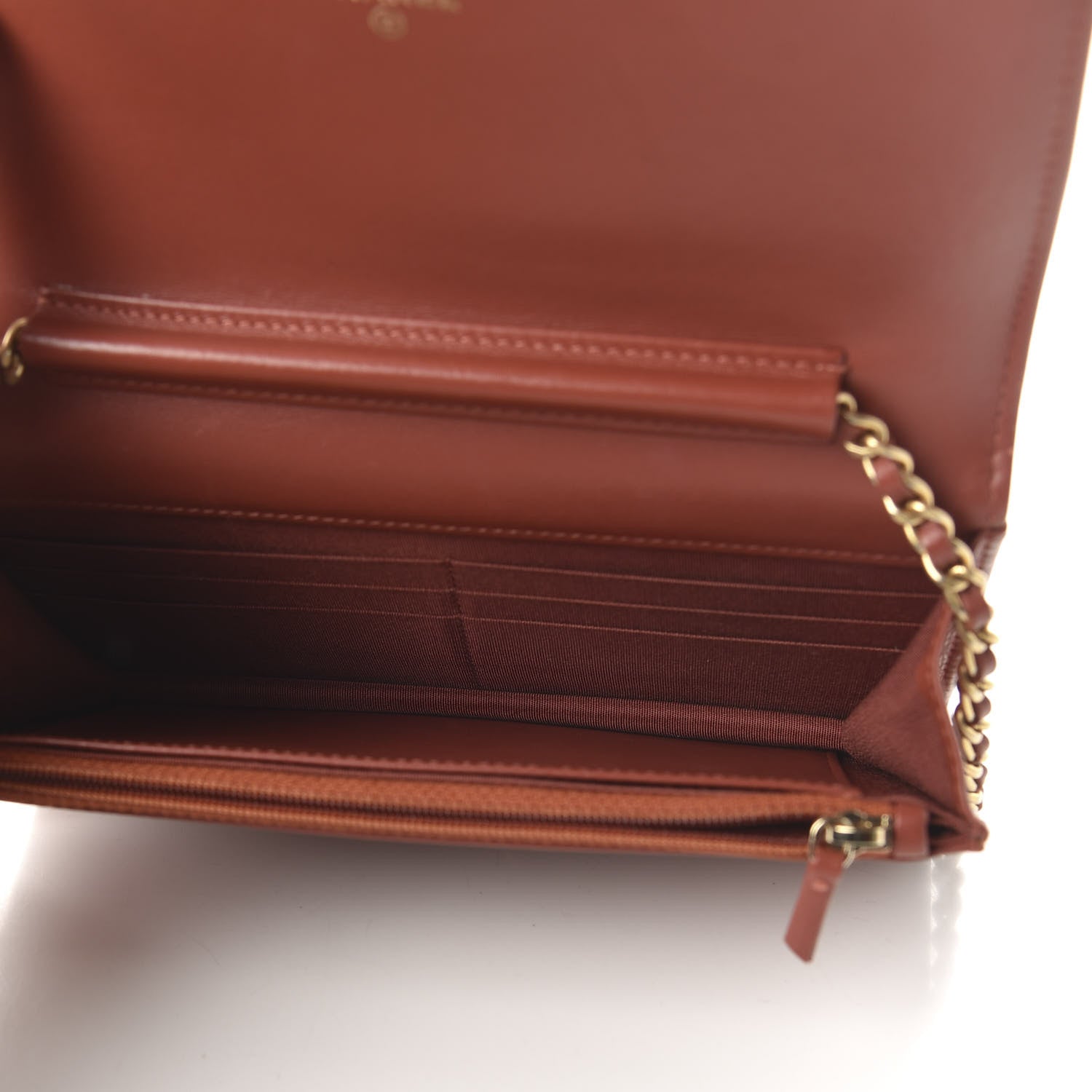 Chanel Lambskin Quilted Boy Wallet On Chain WOC Dark Red 5 of 11