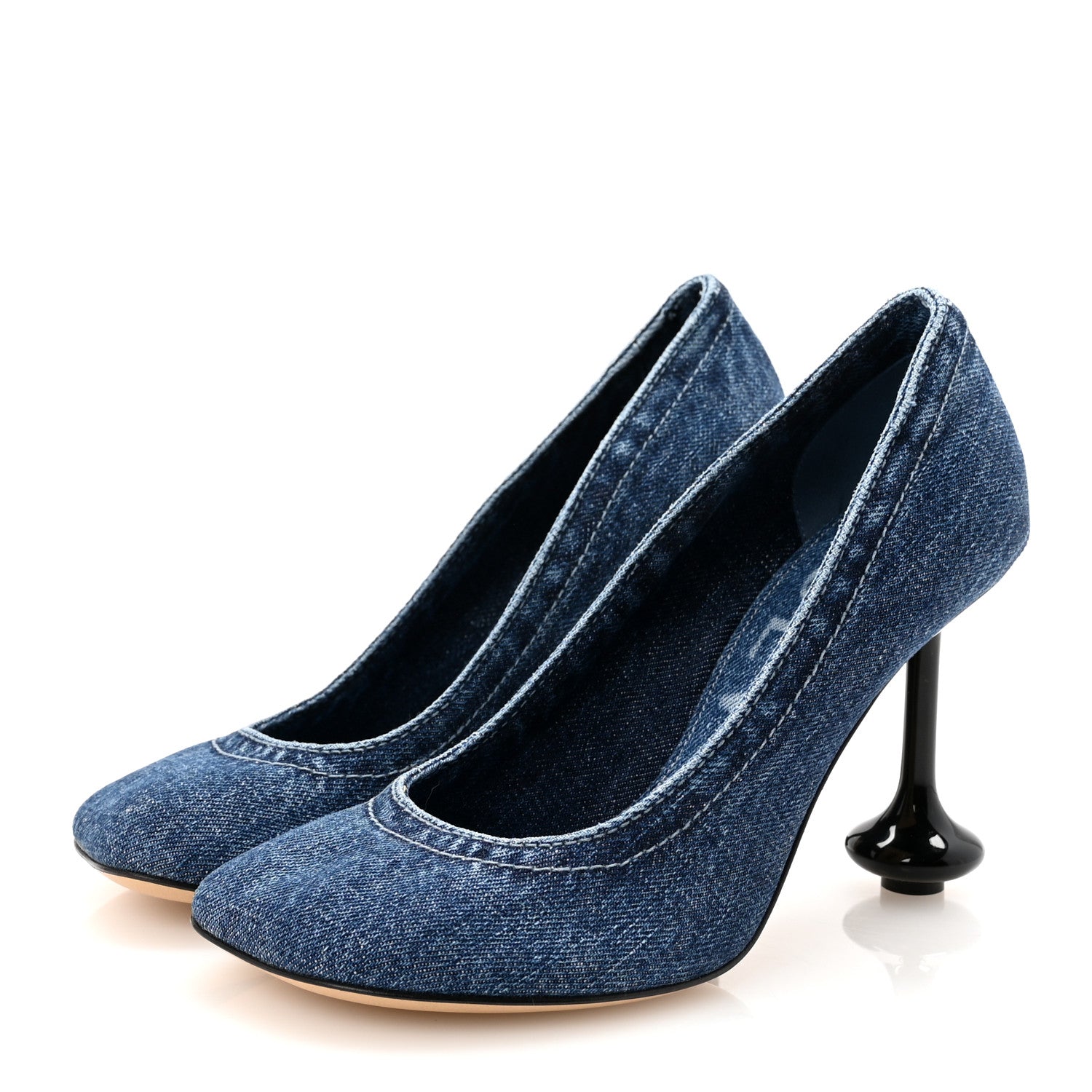 Loewe Washed Denim Toy Panta 90 Pumps 36 Blue 4 of 9