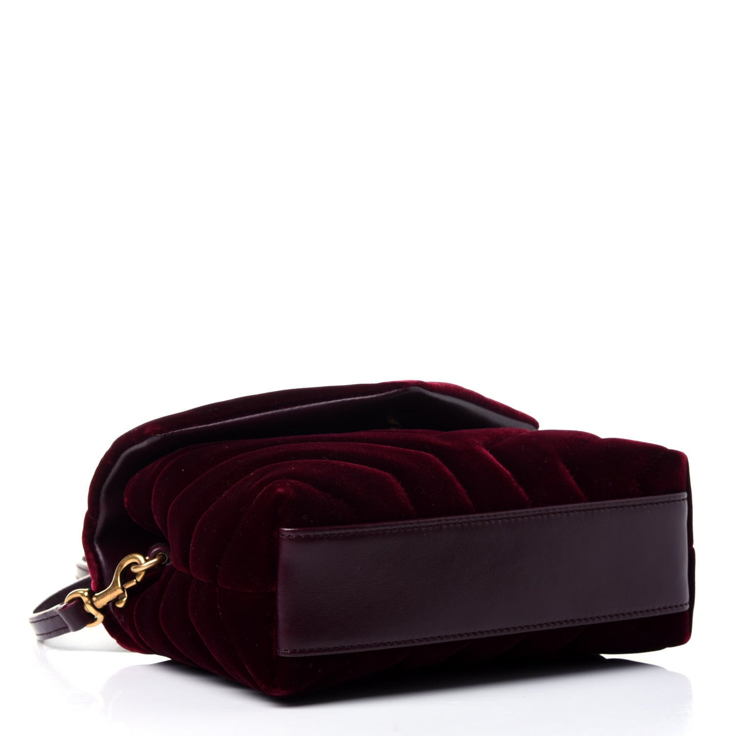 Velvet Y Quilted Monogram Toy Loulou Crossbody Bag French Burgundy