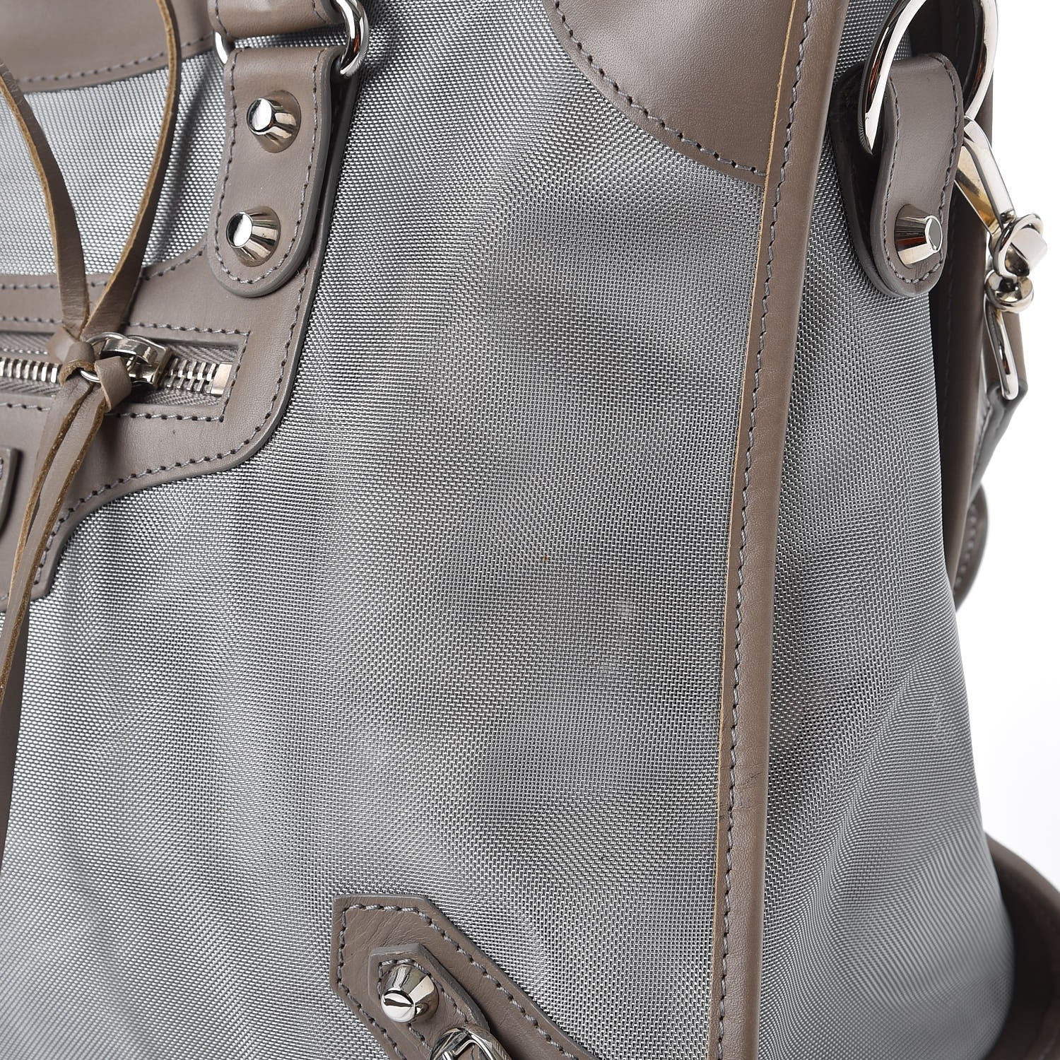 Balenciaga Technical Mesh Vegetable Calfskin Classic Silver Hardware City Gris Ardoise Gris Pyrite 16 of 16