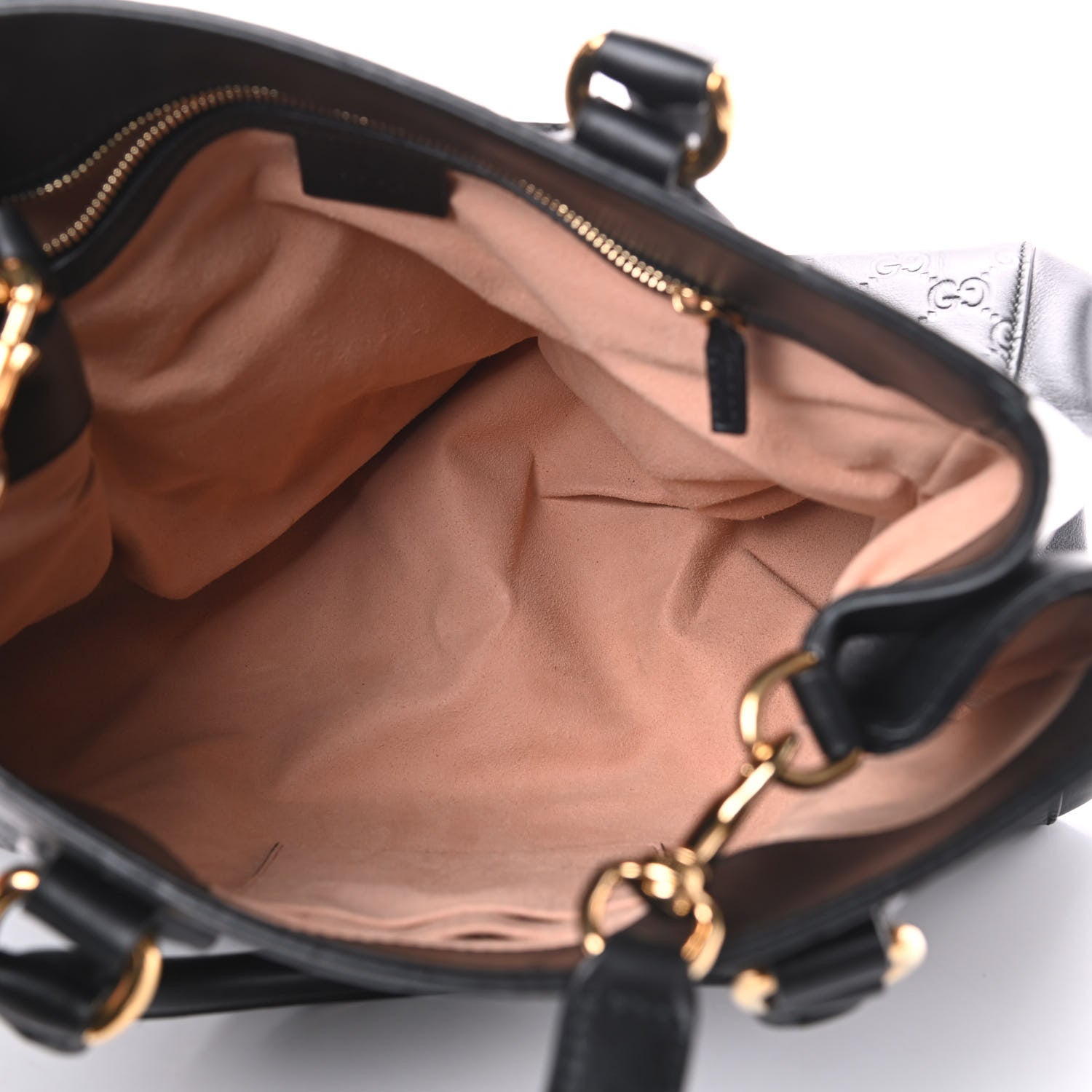 Gucci Soft Guccissima Signature Top Handle Tote Bag Black 5 of 17