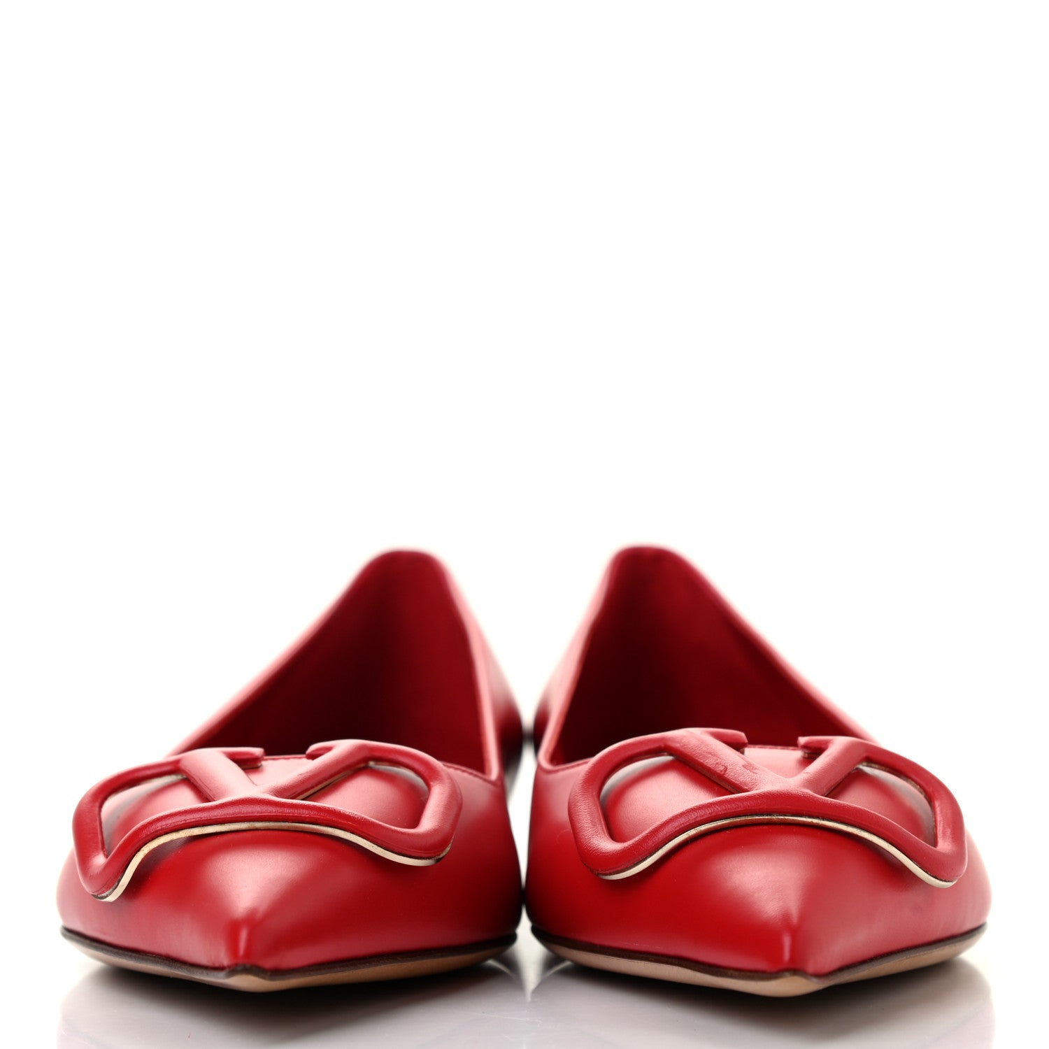 Valentino Garavani Nappa Vlogo Flats 37 Rouge Pur 2 of 8