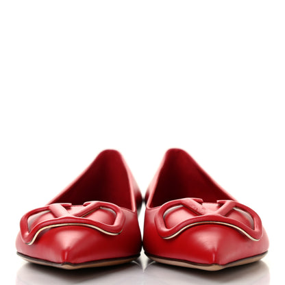 Valentino Garavani Nappa Vlogo Flats 37 Rouge Pur 2 of 8