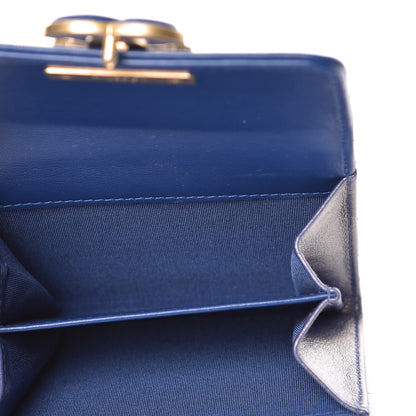 Chanel Iridescent Lambskin Quilted Card Holder Blue 5 of 9