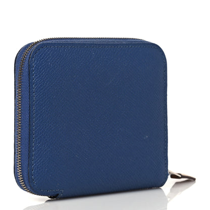 Hermes Epsom Silk'in Compact Wallet Bleu Brighton 3 of 9