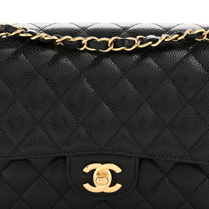 Chanel Caviar Quilted Medium Double Flap Black 8 of 13