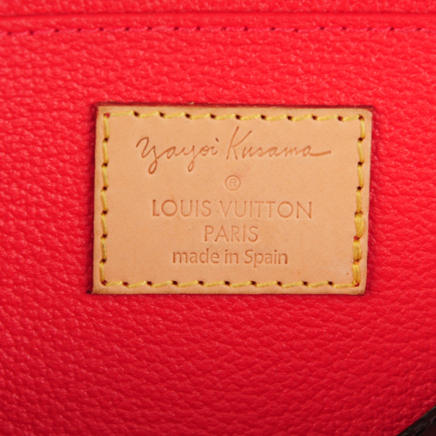 Louis Vuitton Monogram Kusama Pumpkin Dots Cosmetic Pouch Red 6 of 7