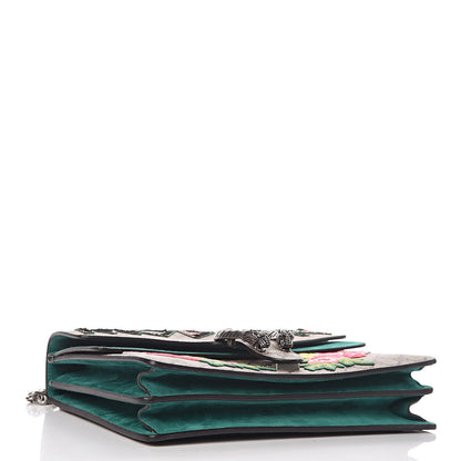 Gucci GG Supreme Monogram Embroidered Medium Dionysus Shoulder Bag Emerald 4 of 13