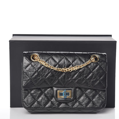Chanel Aged Calfskin Quilted 2.55 Reissue Mini Flap Black 10 of 10
