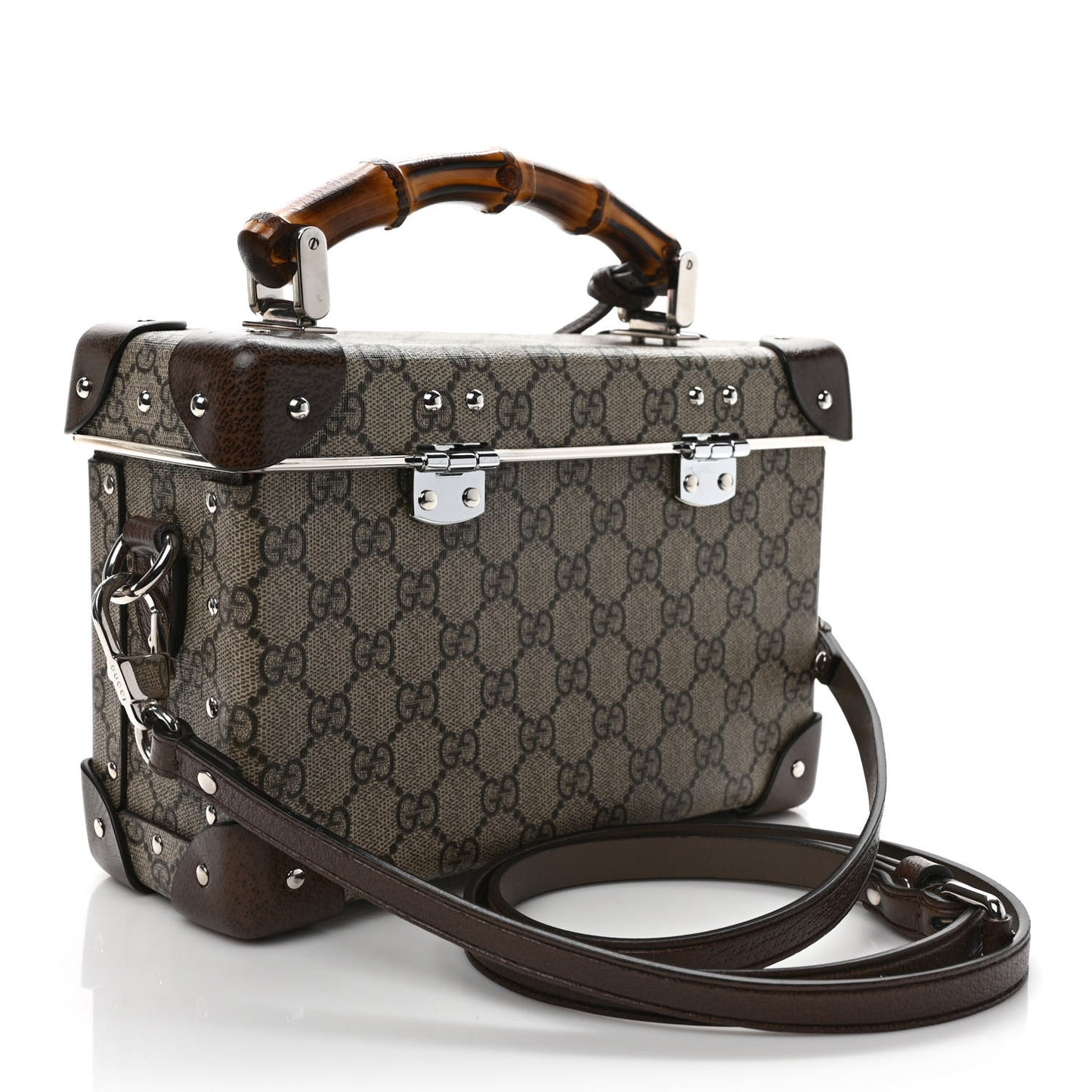 GG Supreme Monogram Globe-Trotter Beauty Case Brown