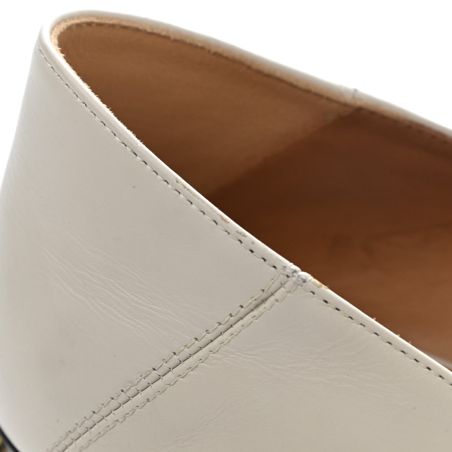 Betis Glamour Calfskin Web Pearl Embellished Peyton 35mm Loafer Pumps 35 White