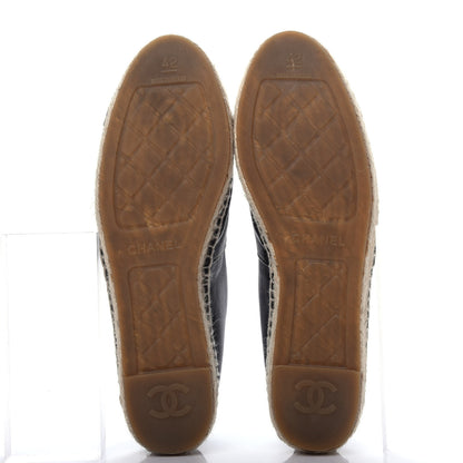 Chanel Lambskin CC Espadrilles 42 Black 6 of 11
