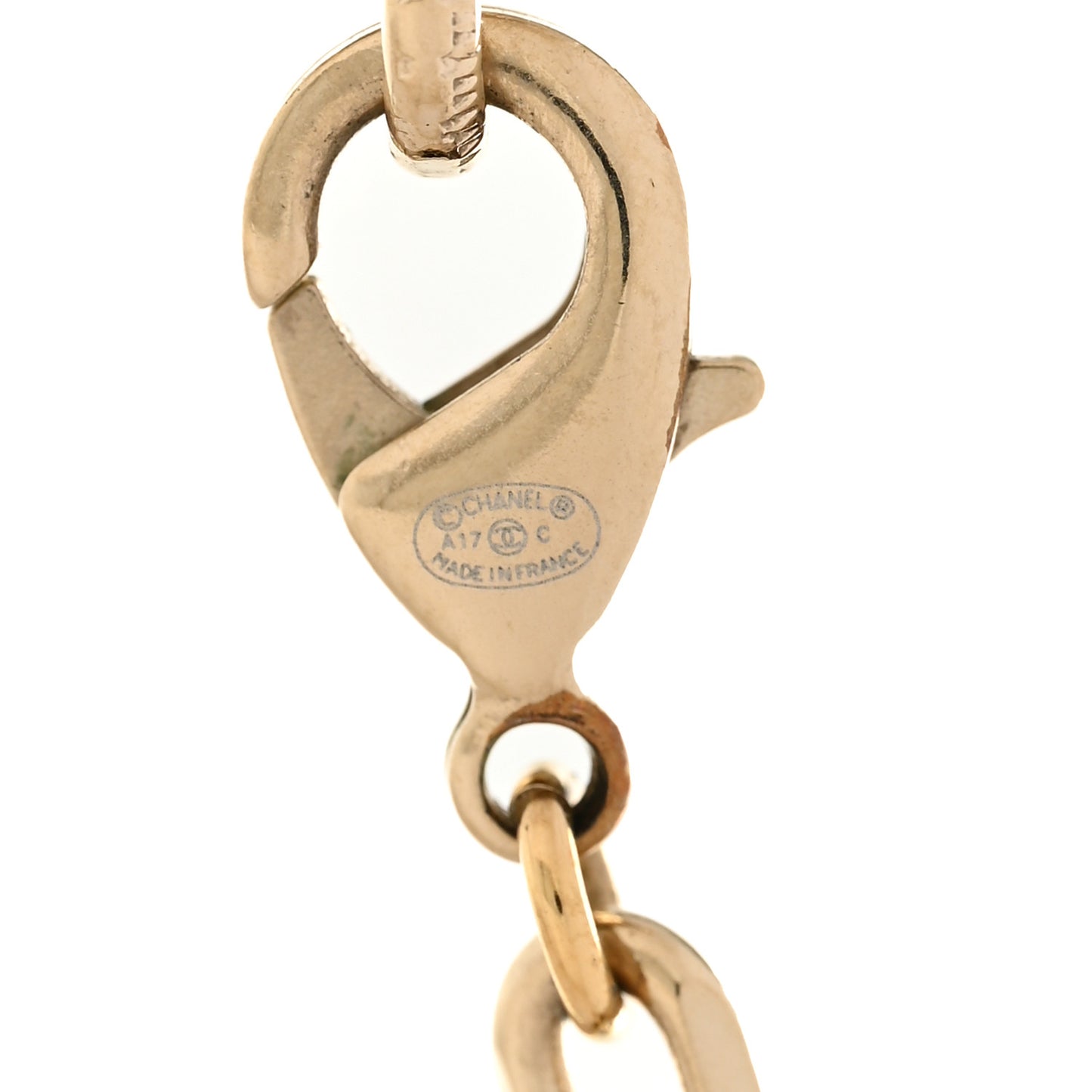 Crystal Chain Short Logo Necklace Gold