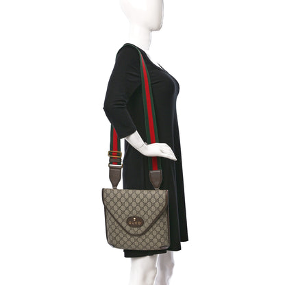 Gucci GG Supreme Monogram Web Medium Neo Vintage Flap Messenger Bag Beige New Acero 2 of 11